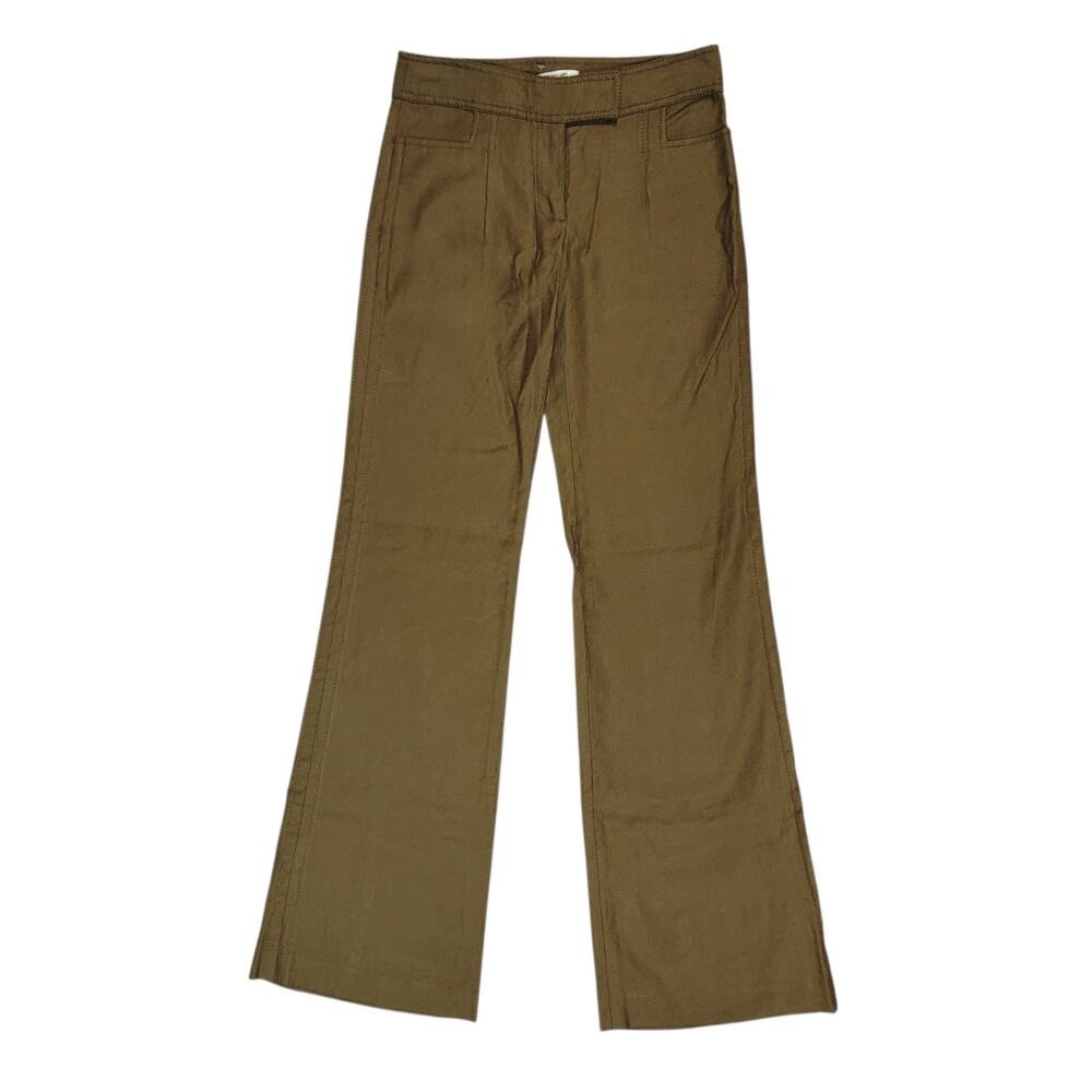 Diane von Furstenberg Olive “Mess” Trousers Size 0 NWT — Minimal Tailored Luxury